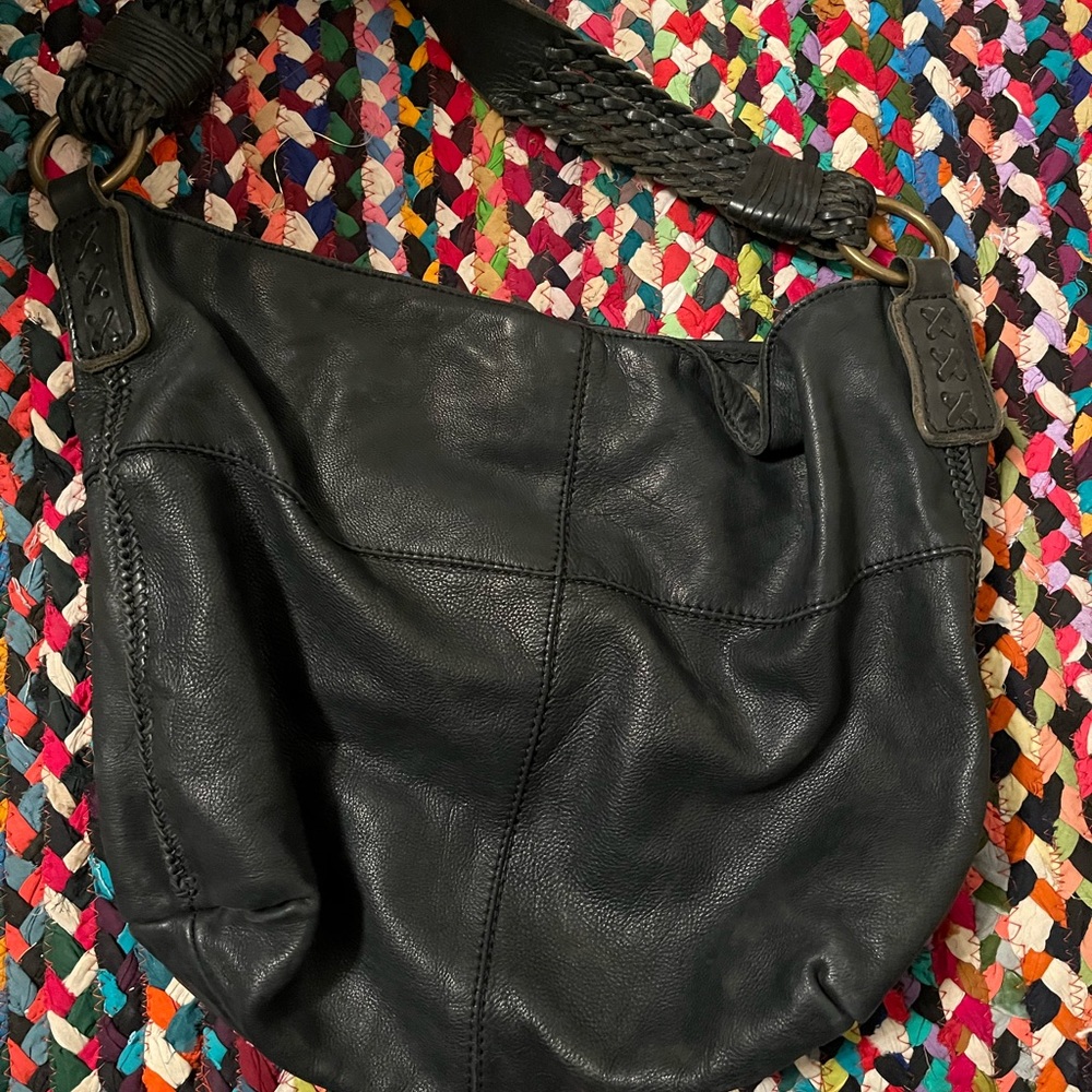 Lucky Brand black leather tote